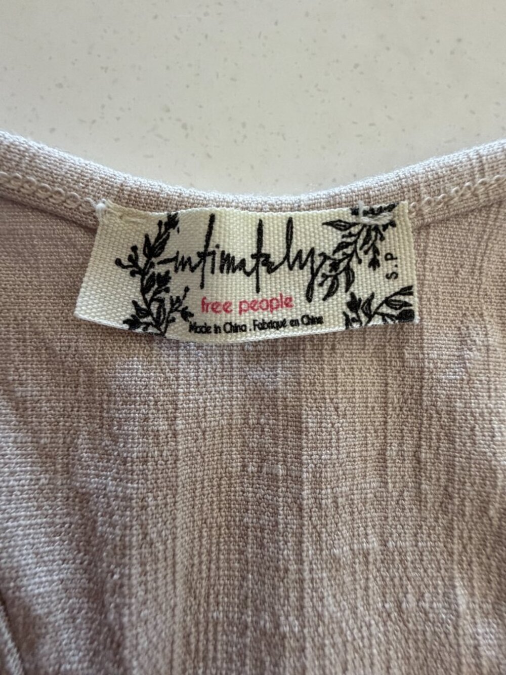 Intimately ๐ป Free People ๐ป Ladies Night Bodycon Mini Slip Dress Beige Sz Small - Picture 8 of 11